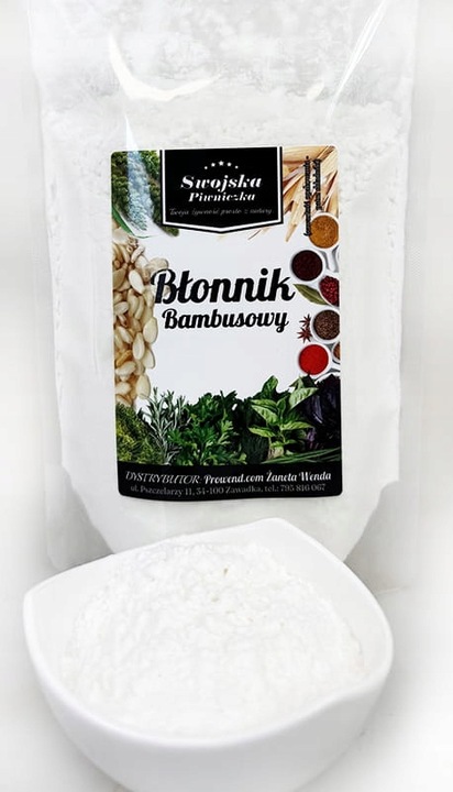 BŁONNIK BAMBUSOWY MĄKA BAMBUSOWA 1KG SWOJSKA PIWNICZKA