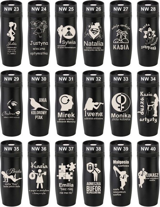 KUBEK TERMICZNY Z GRAWEREM Grawer PREZENT