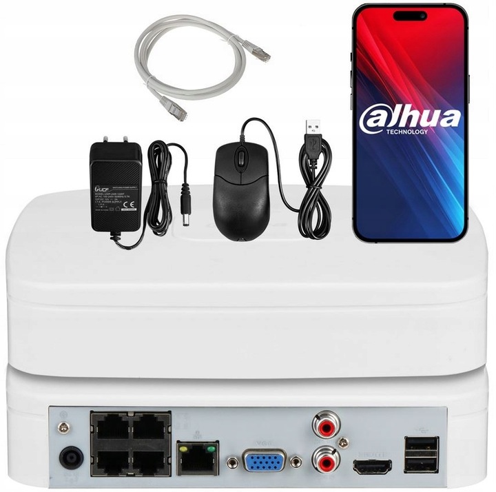 Monitoring IP PoE DAHUA 3 Kamery IPC-HDW1639T-A-IL BLACK 6Mpx Full Kolor