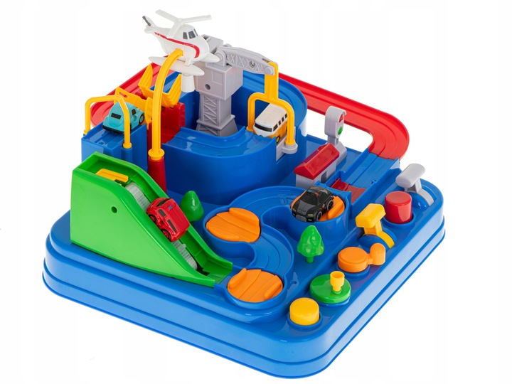 Tor przeszkód interaktywny samochodowy wyścigi parking 4 pojazdy auto autob