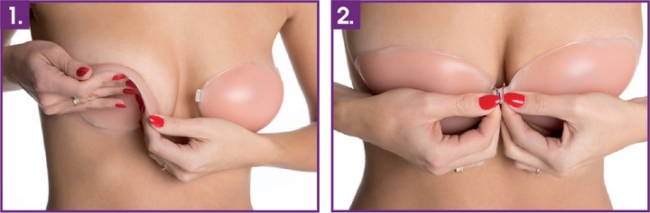 JULIMEX BS-01 biustonosz samonośny PUSH-UP silikonowy CIELISTY - C