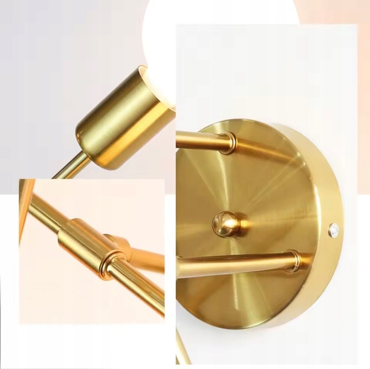 Złota Lampa Sufitowa Wisząca Na Sufit LED 6XE27 Zyrandol Kule