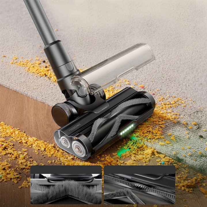 Odkurzacz bezprzewodowy PROSCENIC P16 45000Pa 550W światło LED zginana rura