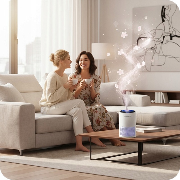 OCZYSZCZACZ POWIETRZA REVENTO PURO CICHY AROMATERAPIA TIMER + FILTR