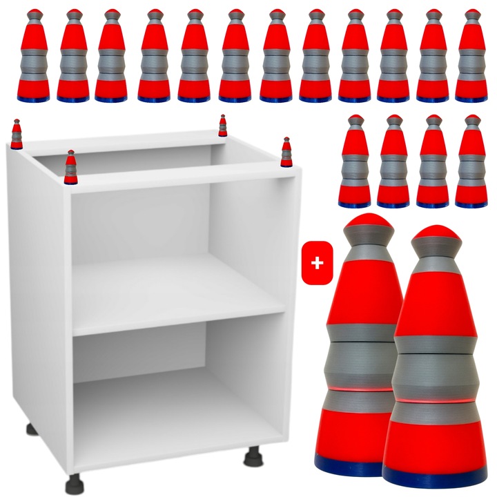 16+2 Pionki do poziomowania szafek i blatów system poziomowania