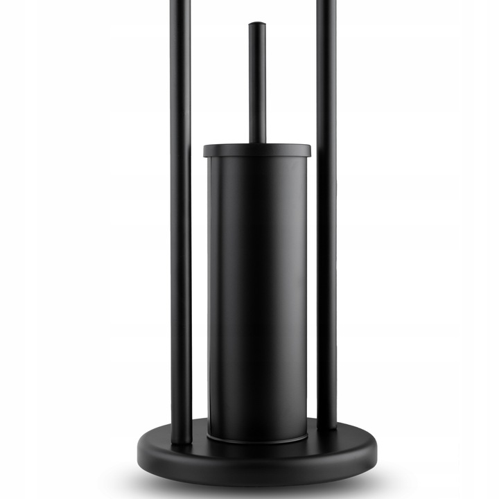 Stojak na papier toaletowy i szczotkę do WC czarny łazienkowy loft uchwyt