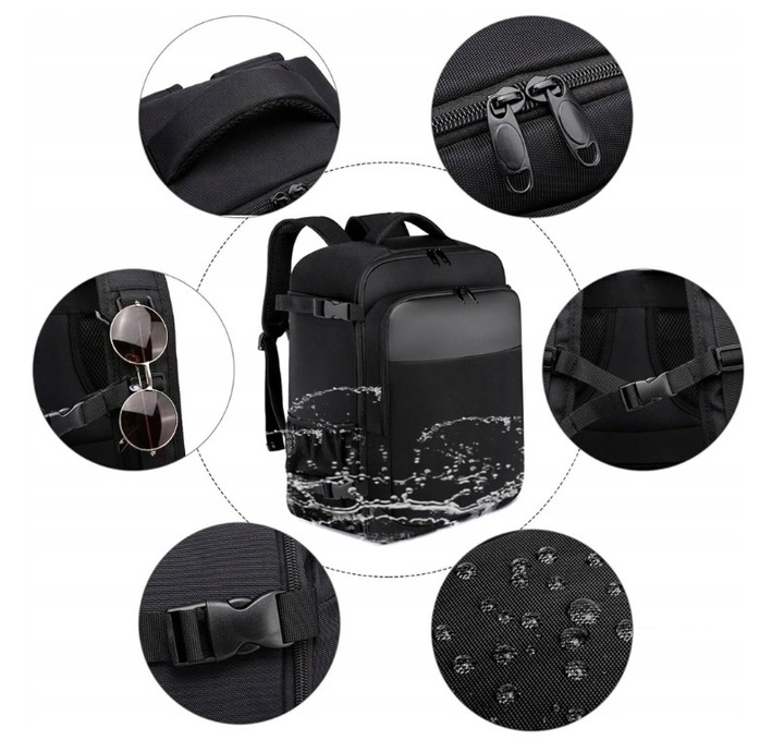 Plecak RYANAIR podróżny 40x25x20 do samolotu lekki bagaż podręczny Solidny