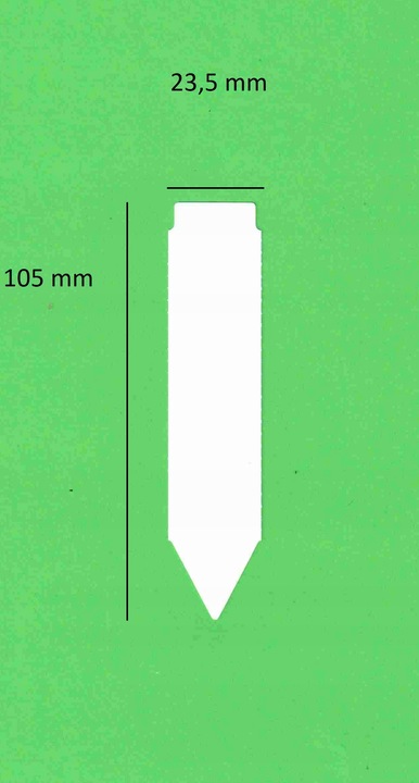 MARKER + Etykiety ogrodnicze wtykane strzałki do pisania BIAŁE 105x23,5 100