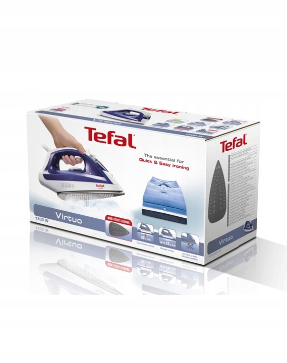 ŻELAZKO TEFAL PAROWE 1800W 80g/min CERAMICZNA STOPA SYSTEM ANITCALC