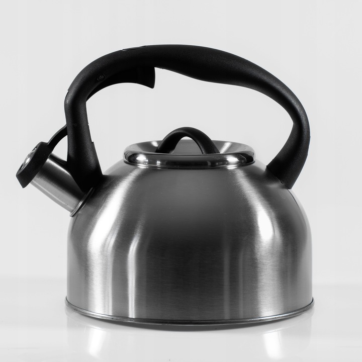 SREBRNY CZAJNIK Z GWIZDKIEM TRADYCYJNY 2,5 L INDUKCJA GAZ STAL