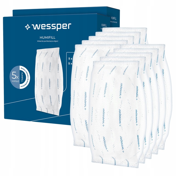 Mocne wkłady do pochłaniacza wilgoci 10x 250g - Wessper P2 HUMIFILL
