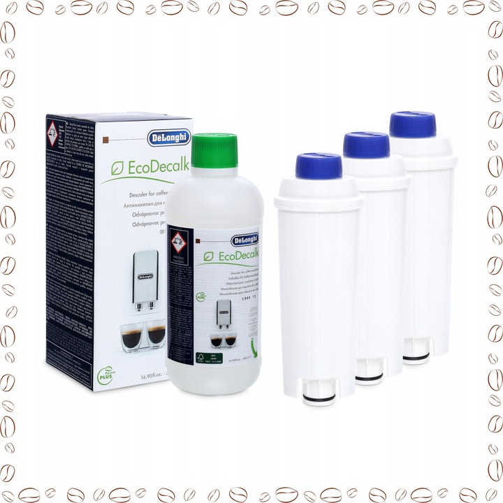 Odkamieniacz do Delonghi Ecodecalk DLSC500 500ml i 3 filtry w zestawie