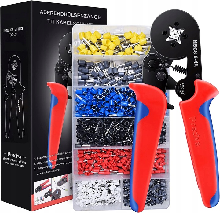 ZACISKARKA DO KONEKTORÓW + 1200 TULEJEK DO TULEJEK PRASA PRASKA SZCZYPCE