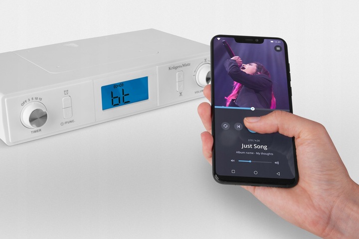 Radio kuchenne Kruger&Matz BT PODWIESZANE Zegar Budzik Minutnik LCD