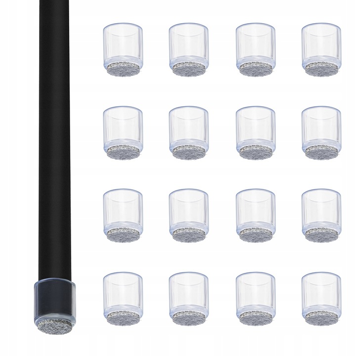 16x Nakładki nasadki na nogi krzesła z filcem 16mm