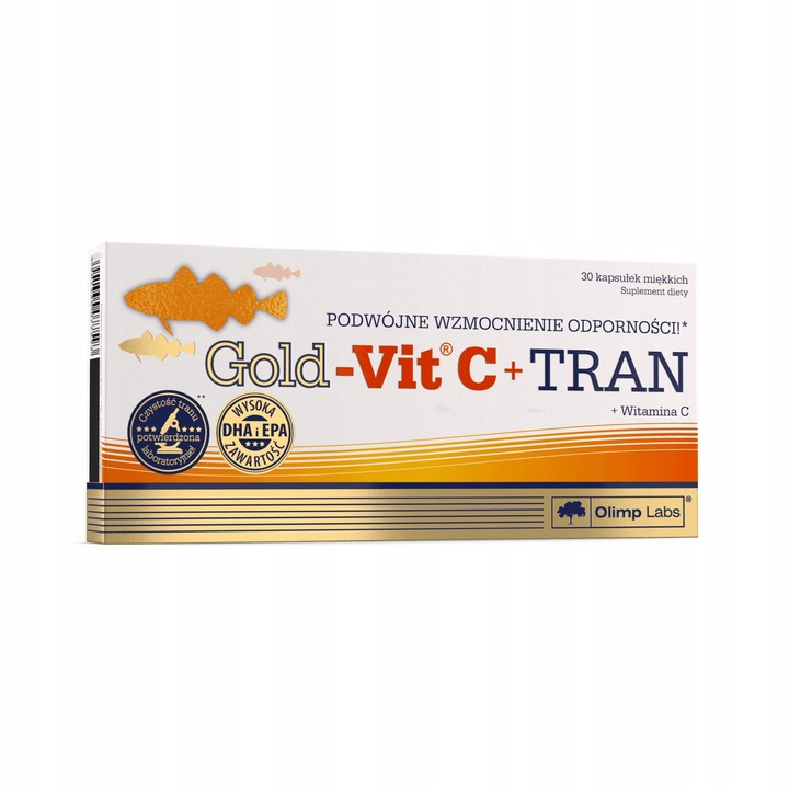 Olimp Gold - Vit C + tran 30 kapsułek WITAMINY MINERAŁY ZDROWIE OMEGA