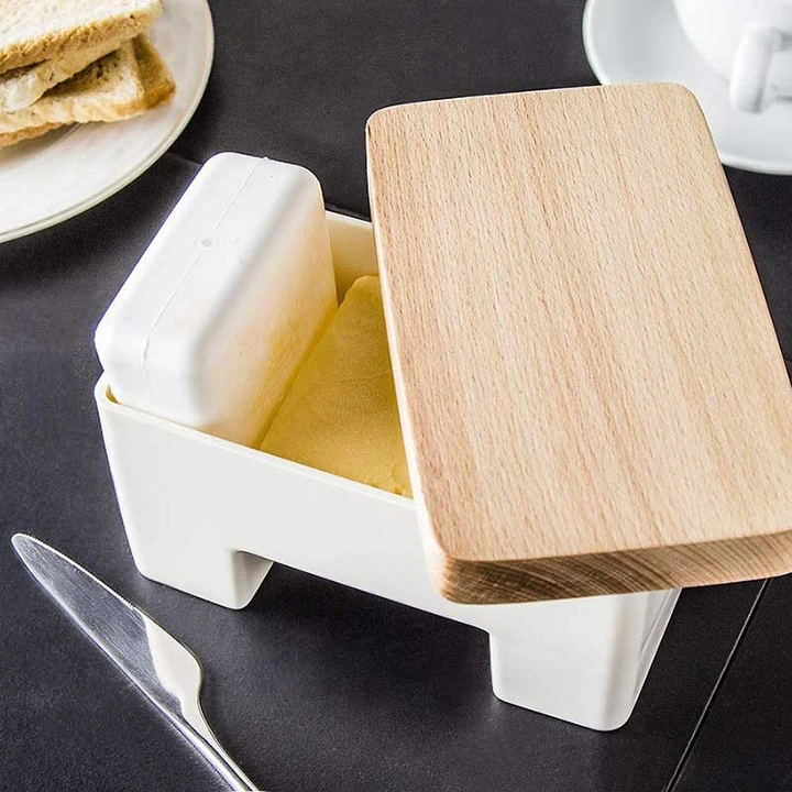 PRACTIC INTELIGENTNA MASELNICZKA WODNA Z POKRYWA POJEMNIK NA MASŁO BIAŁA