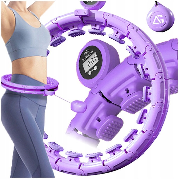 HULA HOP Z OBCIĄŻNIKIEM ODCHUDZAJĄCE Z LICZNIKIEM SMART HULAHOP