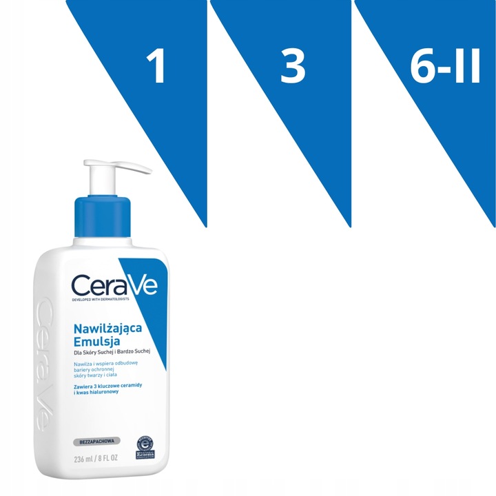 CeraVe Nawilżająca Emulsja do Twarzy i Ciała 236 ml do skóry suchej