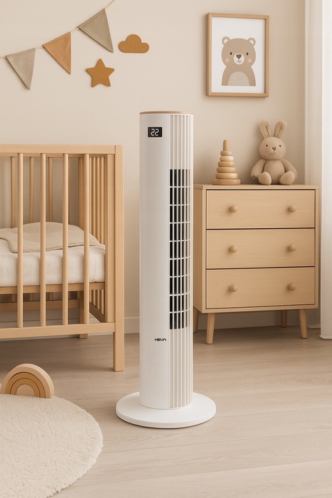 Wentylator kolumnowy HEVA MOX wiatrak podłogowy stojący cichy LED