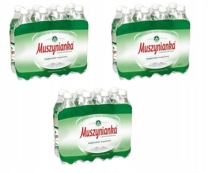 Muszynianka woda wysokozmineralizowana 24 szt x 600 ml 3 zgrzewki