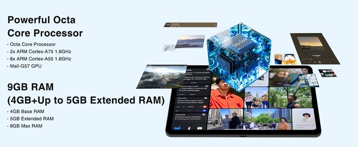 DOOGEE T30SE Tablet 11" 2.4K 9GB/128GB Android 14 WIFI SIM Hi-Res 8580mAh