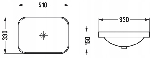 MEXEN NINA UMYWALKA MEBLOWA 51x33 cm WPUSZCZANA