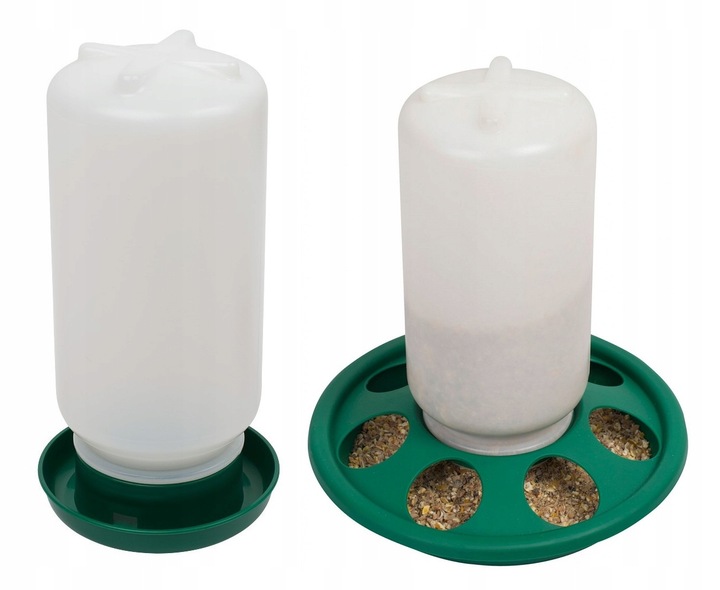 ZESTAW KARMIDŁO BUTELKOWE I POIDŁO DLA PISKLĄT PRZEPIÓREK 1KG