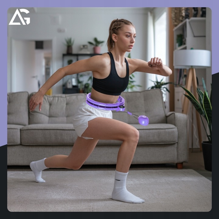 HULA HOP Z OBCIĄŻNIKIEM ODCHUDZAJĄCE Z LICZNIKIEM SMART HULAHOP