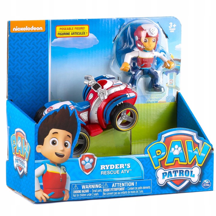 PSI PATROL FIGURKA RYDER + QUAD POJAZD RATUNKOWY