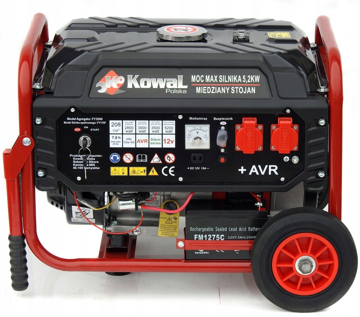 PROFESJONALNY AGREGAT PRĄDOTWÓRCZY 5,2kW ELE-START AVR+ MIEDŹ STOJAN