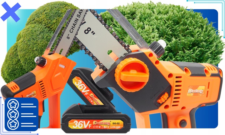 PIŁA AKUMULATOROWA ELEKTRYCZNA MINI 8" + DWA 2X AKUMULATORY 2.0Ah DO