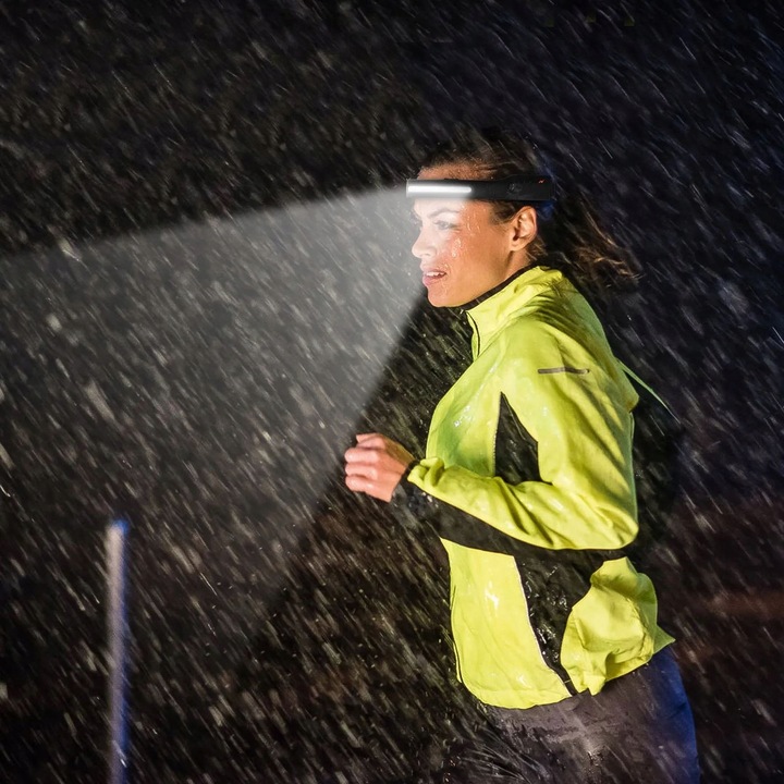 LATARKA CZOŁOWA CZOŁÓWKA LED NA GŁOWĘ LAMPKA AKUMULATOROWA COB CZUJNIK RUCH