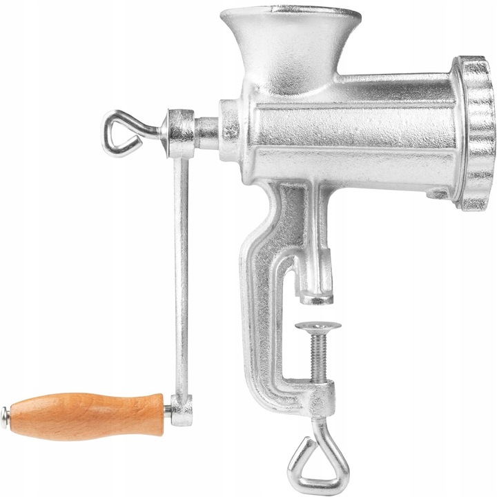 RĘCZNA MASZYNKA DO MIELENIA MIĘSA ŻELIWNA NADZIEWARKA 2 Sita 3 Lejki Ø 8 cm