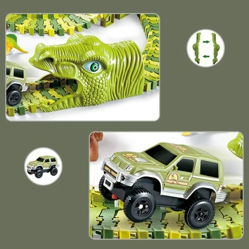 MEGA TOR WYŚCIGOWY DINOZAUR PARK MAGIC TRACK 270el