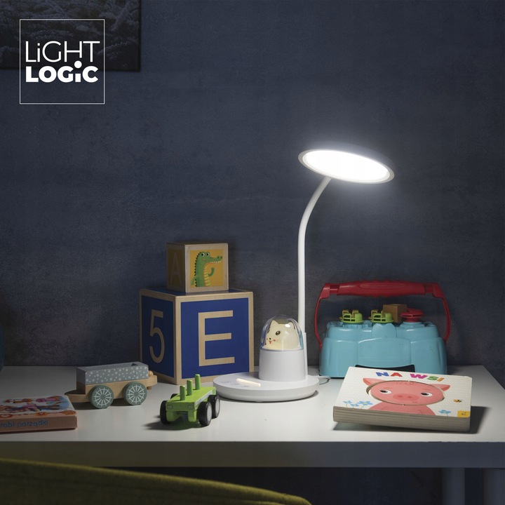 Lampka biurkowa dla dzieci lampa nocna LED LL BINED LED W kotek uchwyt