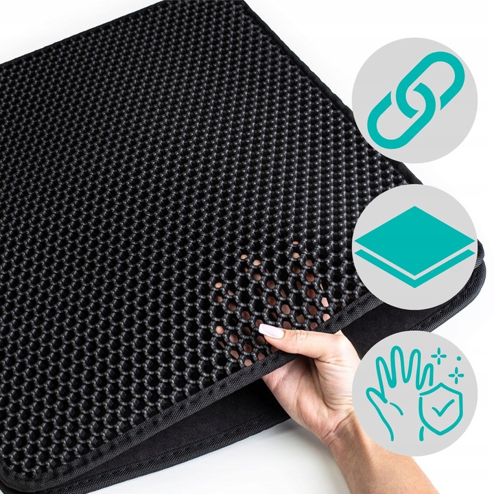 MATA POD KUWETĘ WYCIERACZKA DLA KOTA PODKŁADKA DWUWARSTWOWA DUŻA 60X45