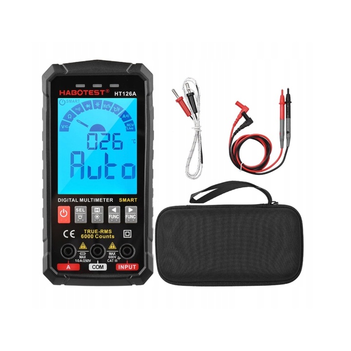 CYFROWY MULTIMETR UNIWERSALNY NCV RMS LIVE TEST TERMOPARA TEMP.