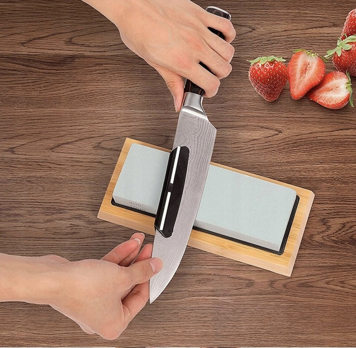 OSTRZAŁKA DO NOŻY KUCHENNYCH NOŻYCZEK KAMIEŃ WODNY ZESTAW DO OSTRZENI