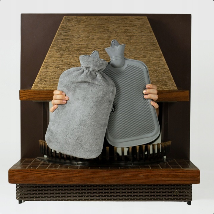 Duży termofor gumowy w pokrowcu Pasper XXL - 3500 ml - 8 godzin cieplnych