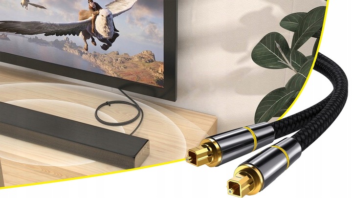 KABEL OPTYCZNY AUDIO TOSLINK PRZEWÓD CYFROWY ŚWIATŁOWÓD COAXIAL 3m