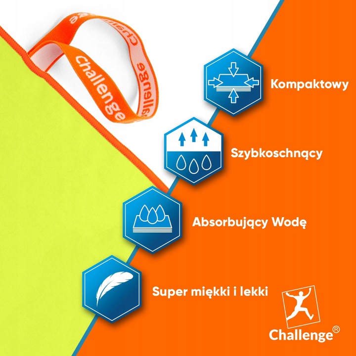 RĘCZNIK Z MIKROFIBRY 80x150 cm LIMONKA NEW