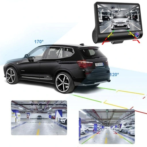 REJESTRATOR JAZDY 3 KAMERY+KAMERA TYŁ FULLHD +64GB