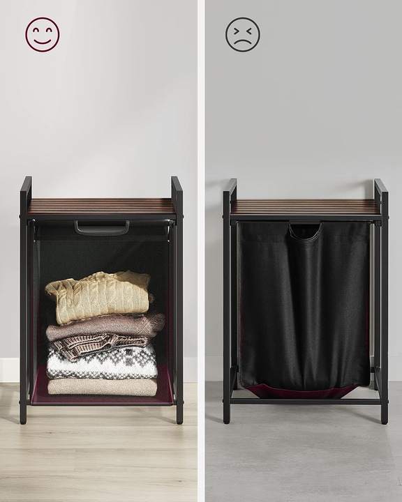 Szafka Łazienkowa KOSZ NA PRANIE z półką LOFT