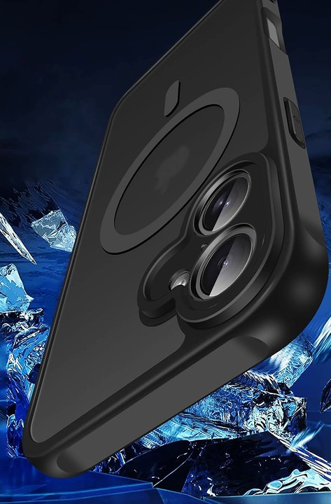 Etui do iPhone 16 do MagSafe MATT CASE WZMACNIANE 360° Szkło 5D PREMIUM