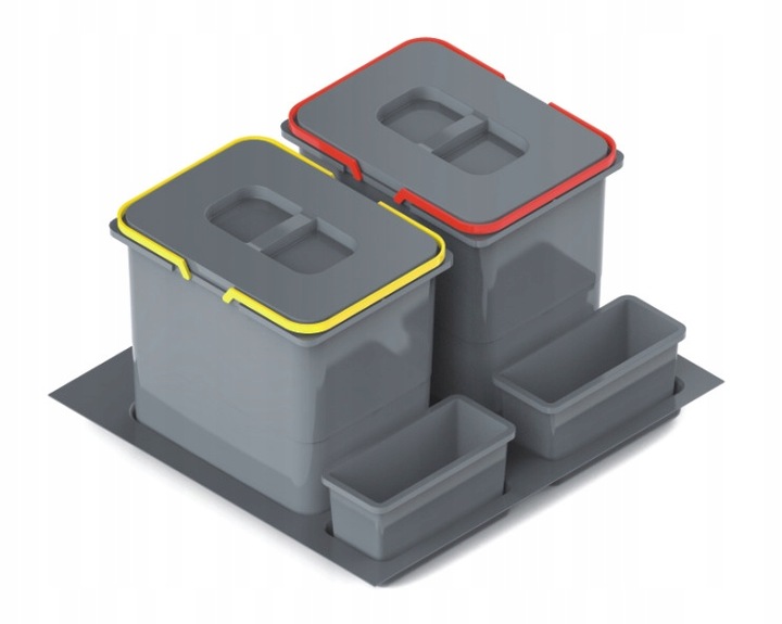 Pojemnik na odpady PRAKTIKO 60 podwójny (2x15l) tworzywo sztuczne