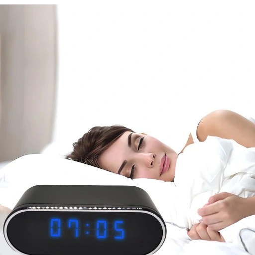 ZEGAR Z UKRYTA MINI KAMERA SZPIEGOWSKA WiFi BUDZIK