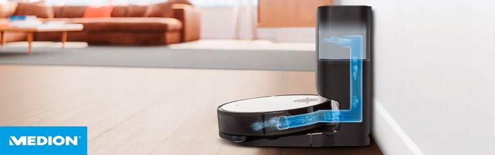 ROBOT SPRZĄTAJĄCY 2W1 LASER SAMOOPRÓŻNIAJĄCY MOPUJĄCY NAJMOCNIEJSZY 8000PA