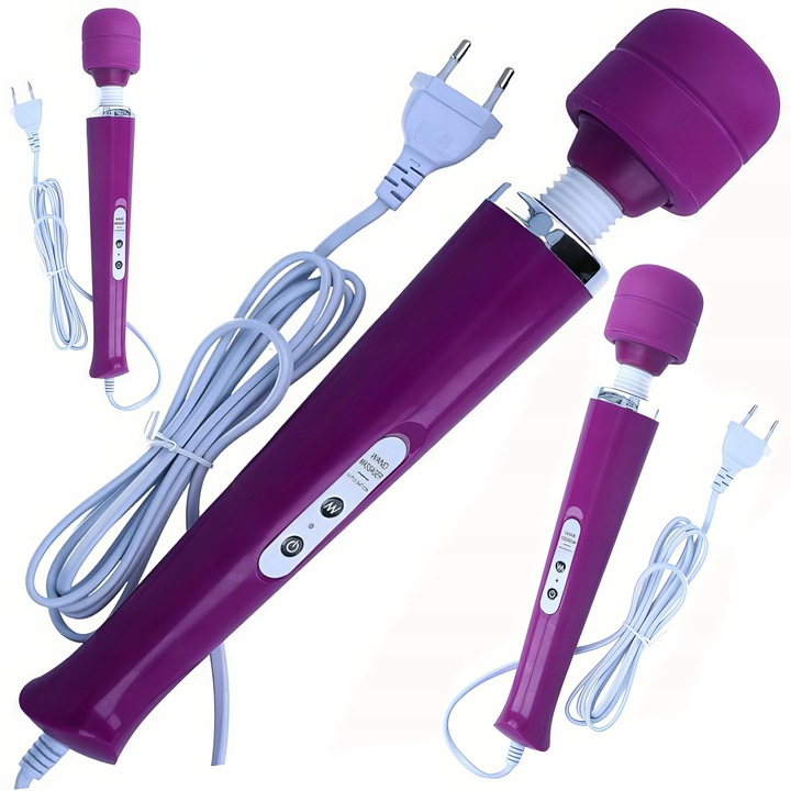 Masażer Łechtaczki Wand 10 Trybów Zasilany Z Gniazdka Silikonowy 32 Cm Dł