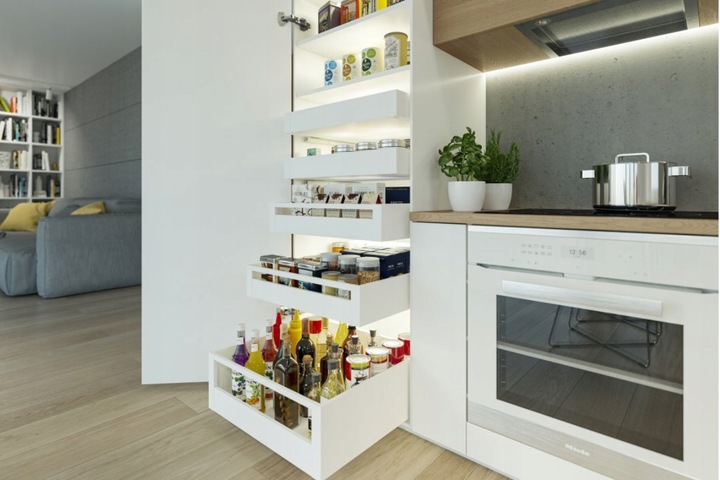 SZUFLADA GTV AXIS PRO 600D1 B. WYSOKA L600 H199 BIAŁA CICHY DOMYK